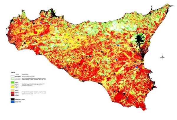 Sicilia Aree sensibili alla desertficazione
